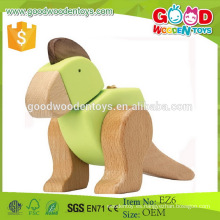 2015 nuevo mini animal del estilo juega tamaño los 19 * 17 * 9cm Construcción educativa de madera del dinosaurio de Tino para los cabritos